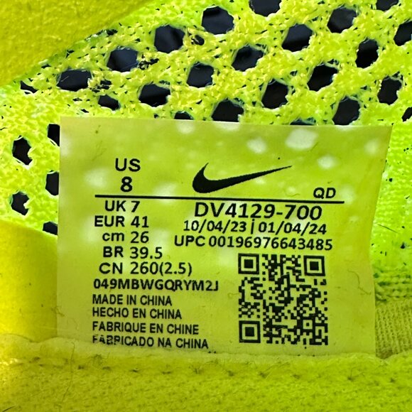 Men's Sz 8 Nike Vaporfly 3 Road Racing Shoes Volt/Scream Green/Barely Volt/Black - Picture 12 of 12